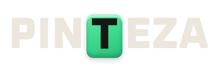 Pinteza wordmark, cream