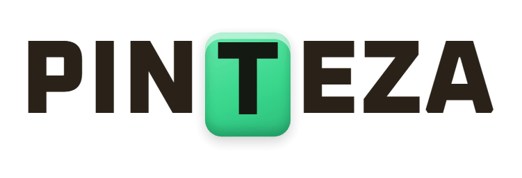Pinteza wordmark, ink