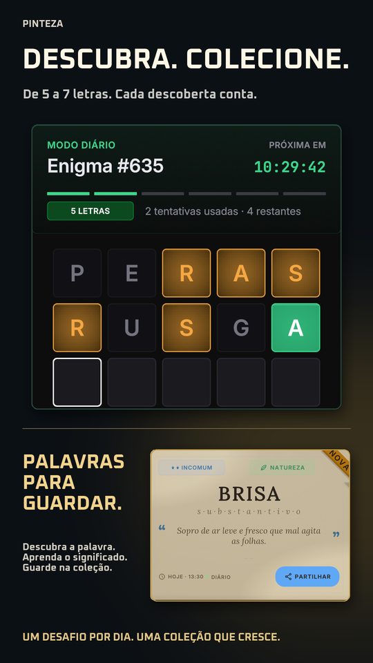 O tabuleiro do Diário em andamento e a carta BRISA, já conquistada