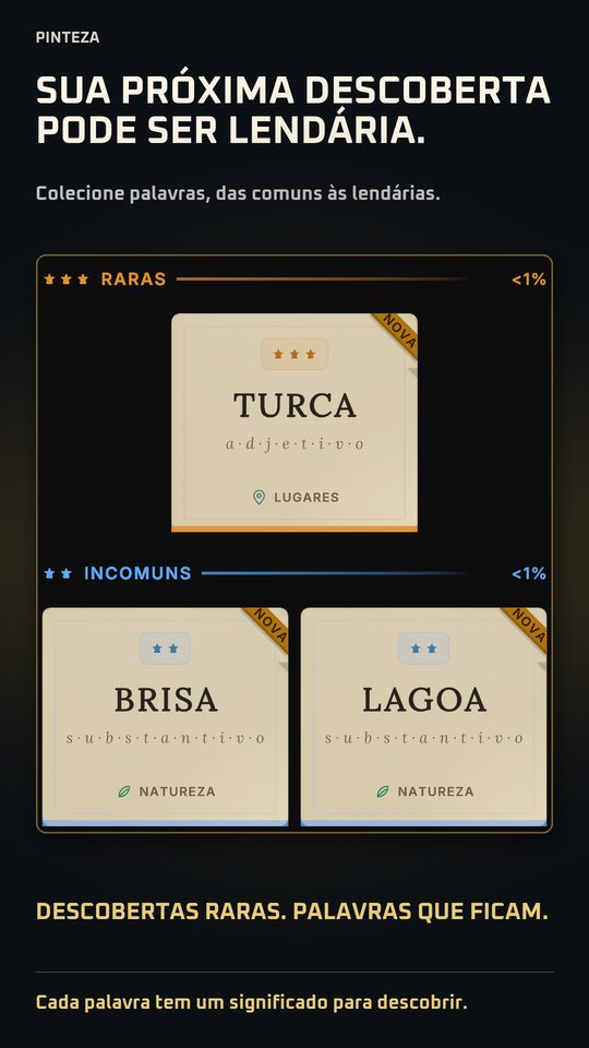 A Coleção com a carta rara TURCA e as incomuns BRISA e LAGOA