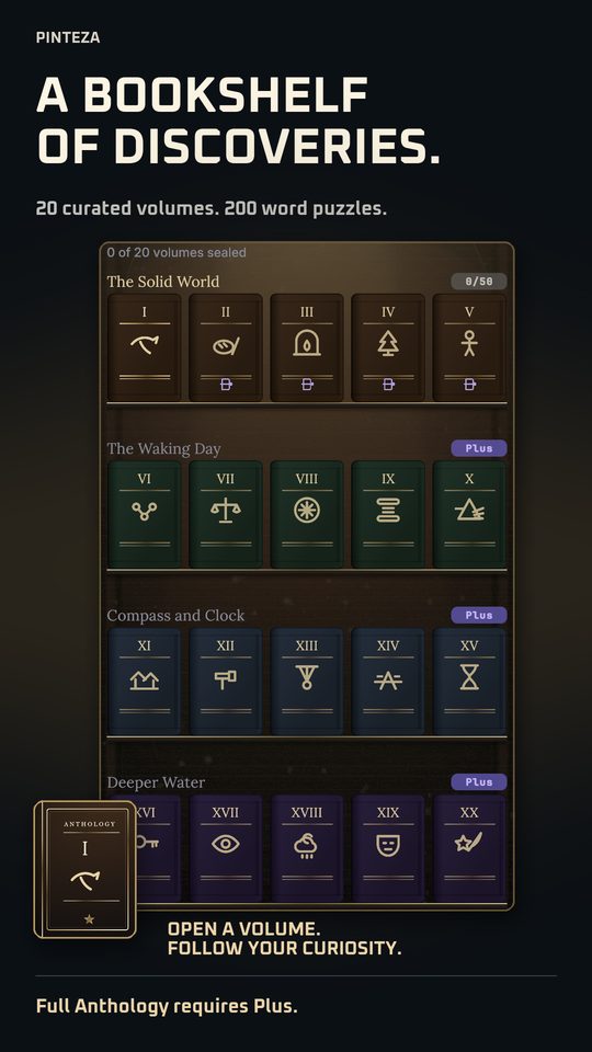 The Anthology shelf, twenty volumes of word puzzles