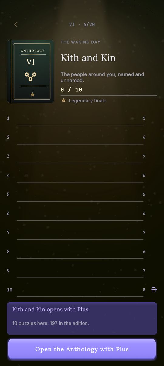 A volume page listing its ten puzzles